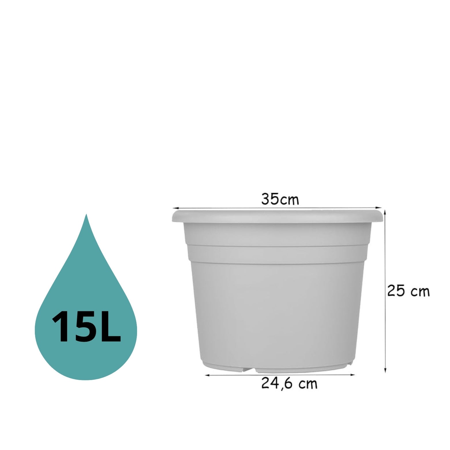 FLINKO 6X Pflanztopf Ø 35 Cm