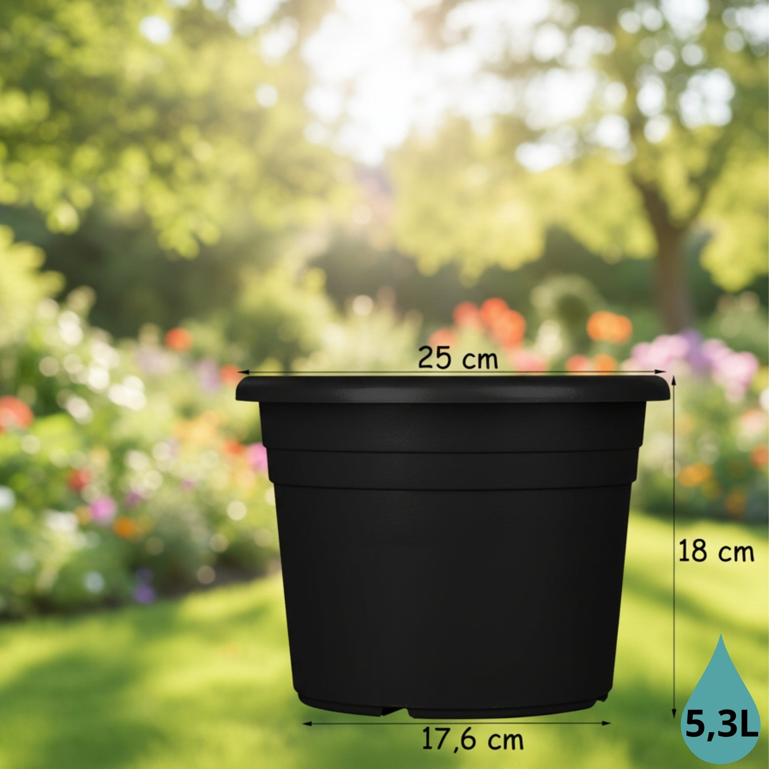 FLINKO 6X Pflanztopf Ø 25 Cm