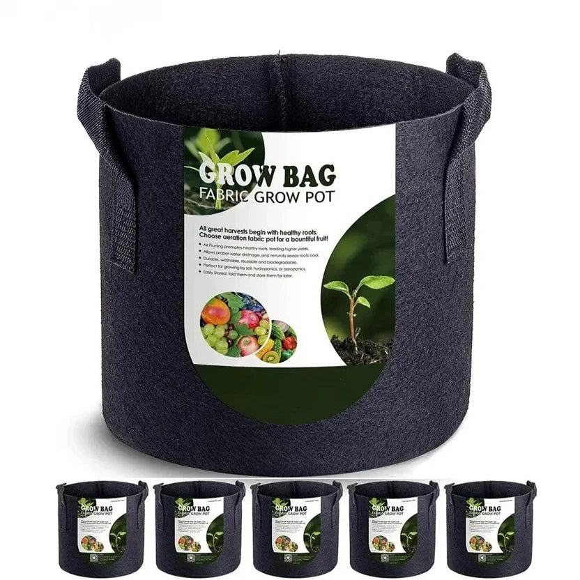 6er Set Pflanzen-Stofftöpfe