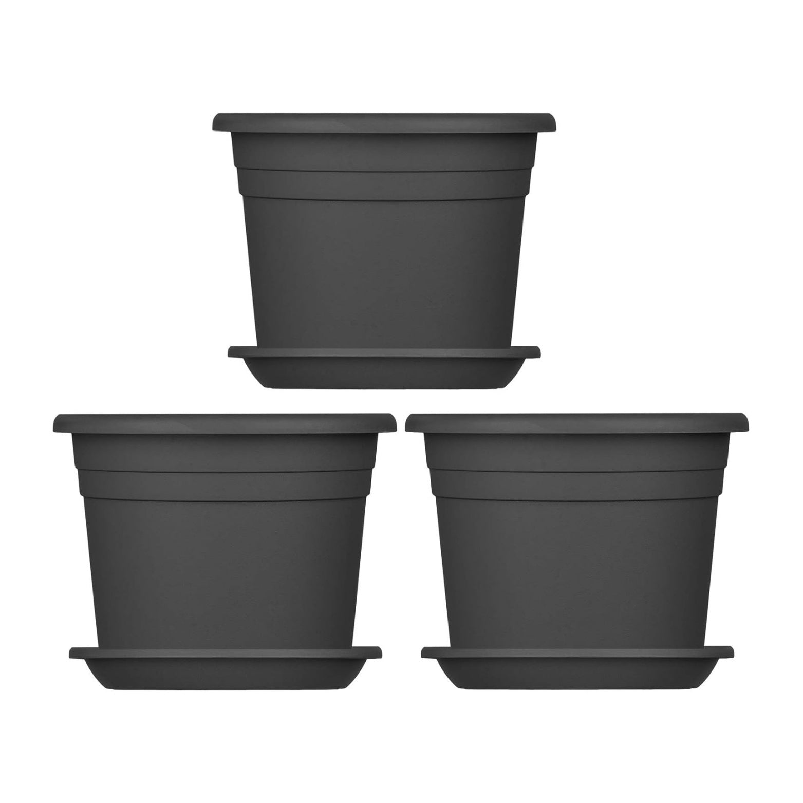 FLINKO 3X Pflanztopf mit Untersetzer Ø 35 Cm