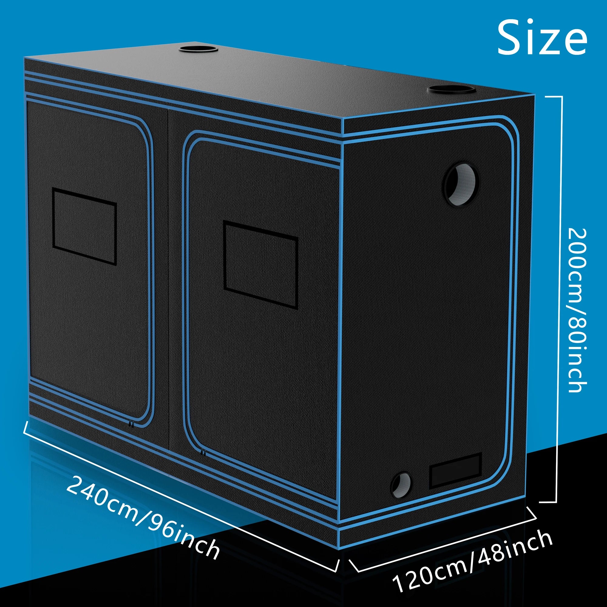 Growbox 240×120×200 cm