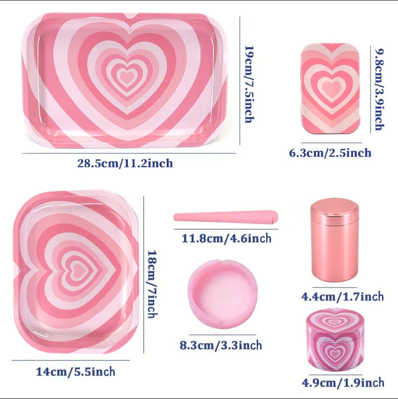 Pink Love Smoking-Set – 7-teiliges Geschenkset für Weihnachten & Valentinstag