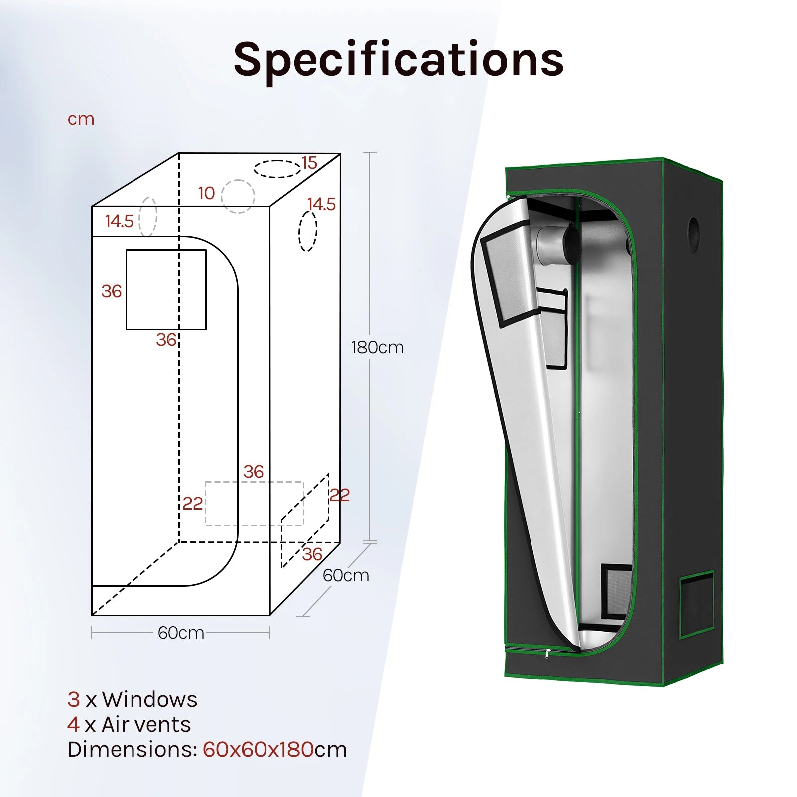 Growboxen in vielen Größen (60–200 cm)