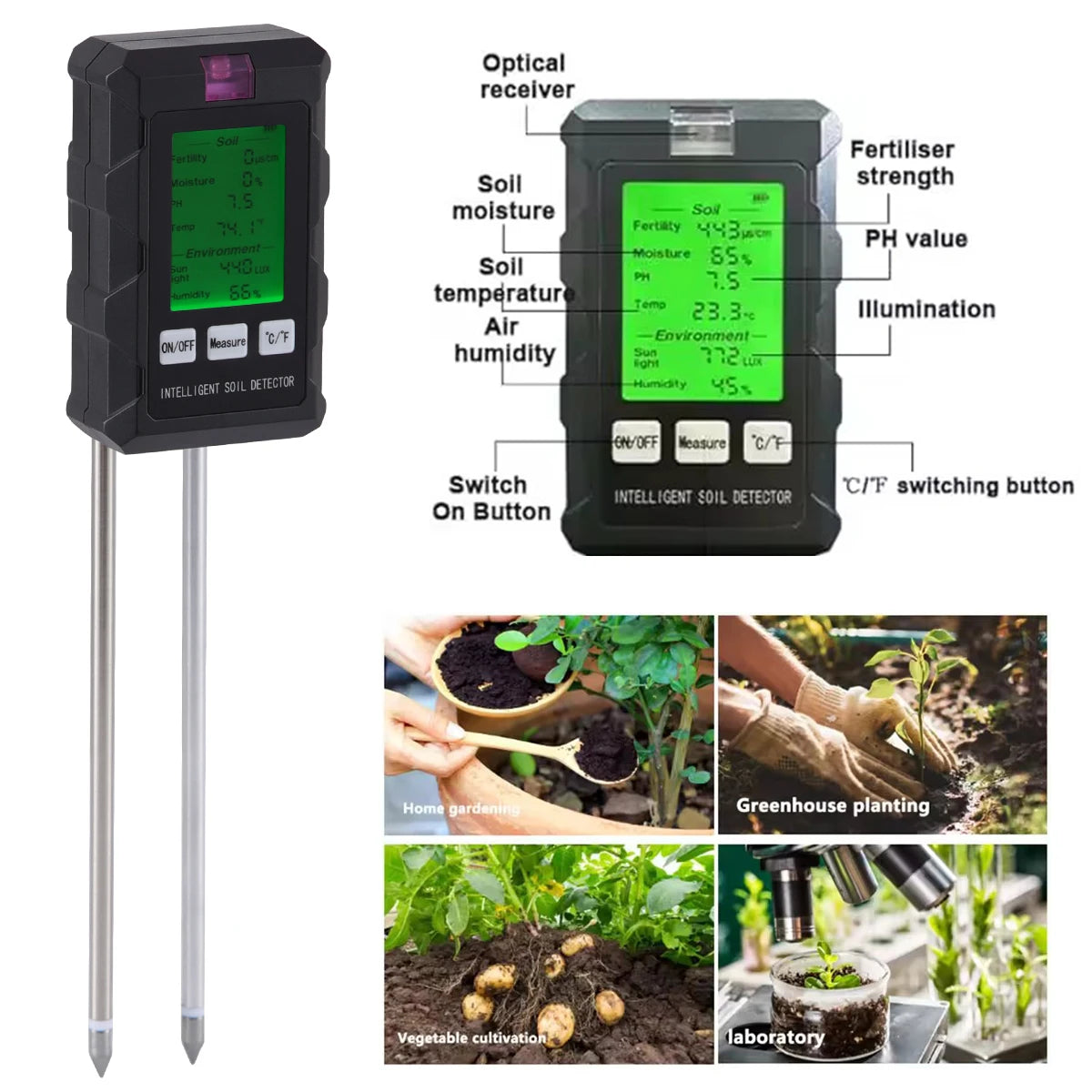 6-in-1 Bodenmessgerät