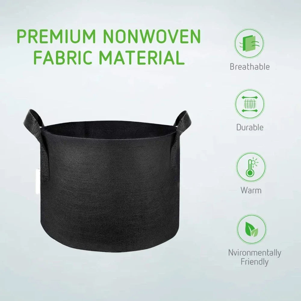 6er Set Pflanzen-Stofftöpfe