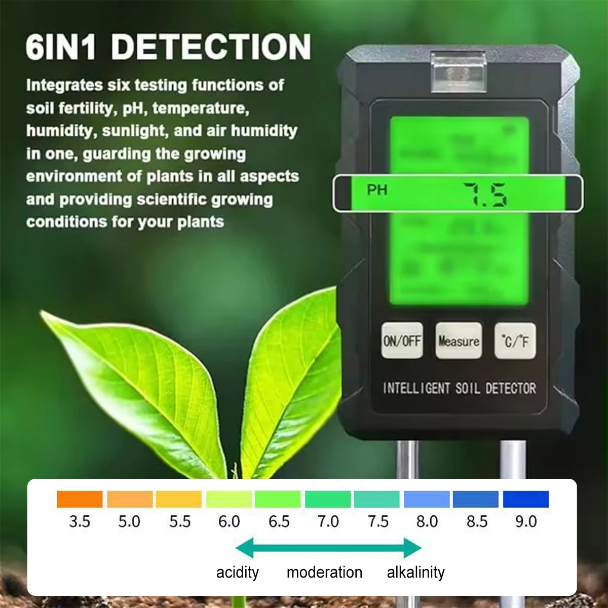 6-in-1 Bodenmessgerät